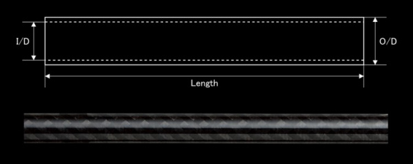 HCP40-17 ハイブリットカーボンパイプ